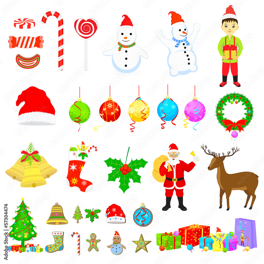 Naklejka premium vector illustration of Christmas vintage icon