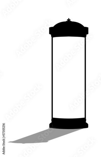 Leere Litfaßsäule