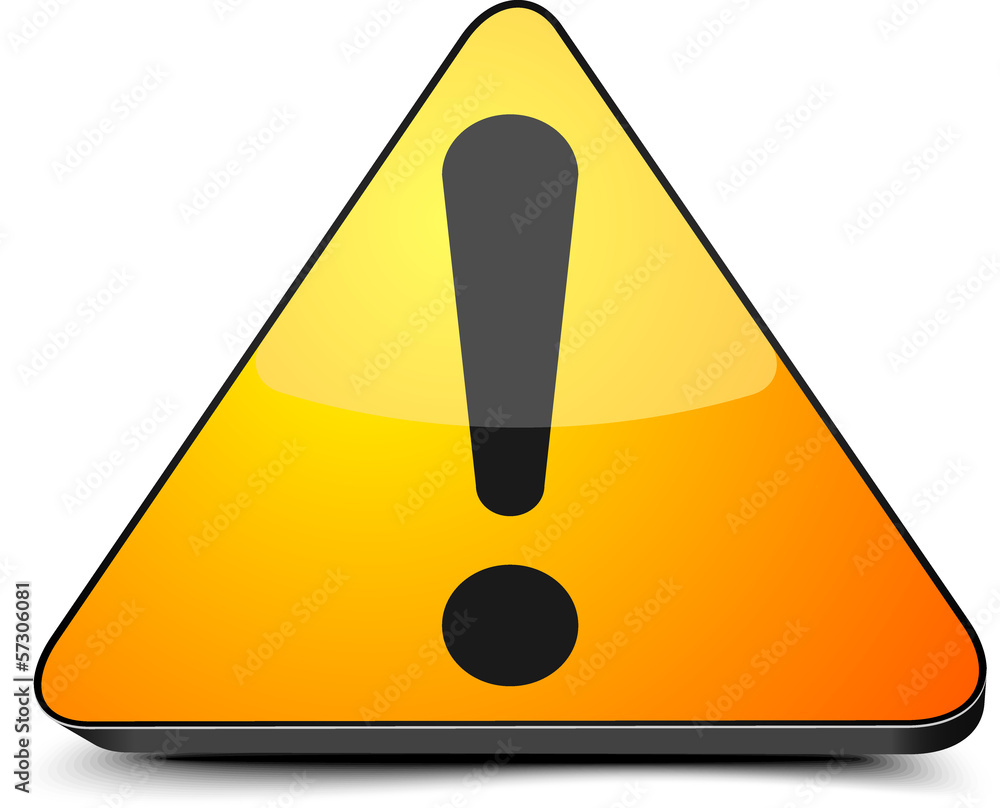 Exclamation danger sign Exclamation danger sign