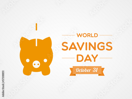 World savings day: horizontal