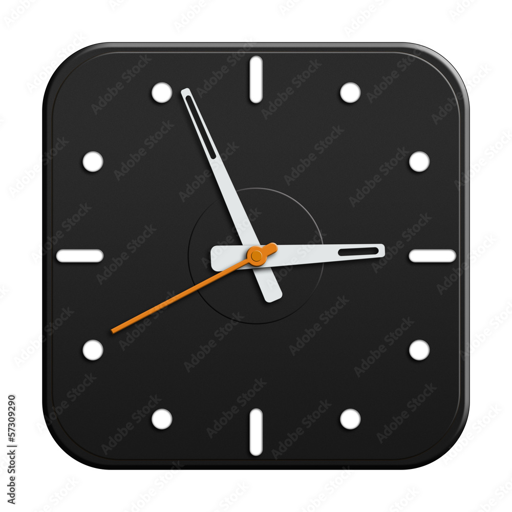Black clock illustration Black clock illustration
