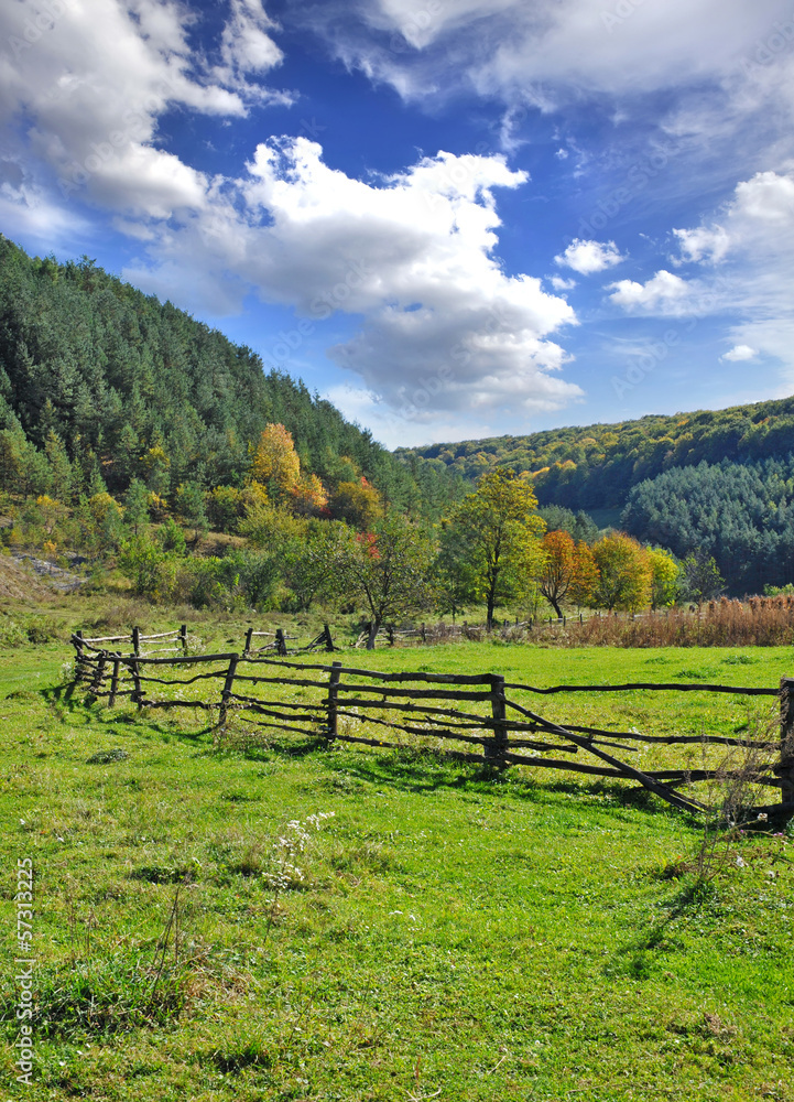 Rural landscape in autumn
