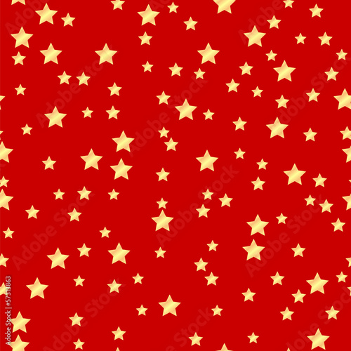 seamless pattern of gold stars on a red background.holiday backg