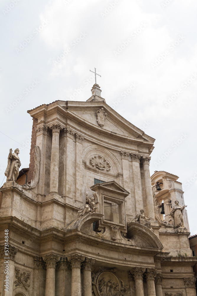 Great church in center of Rome, Italy.