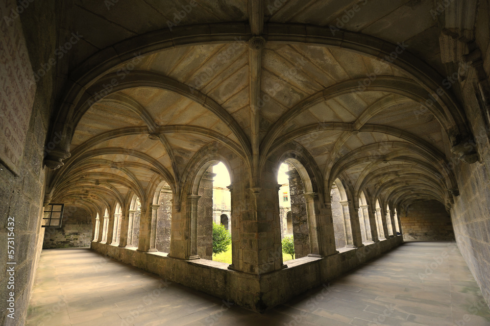 baroque monastery cloister interior