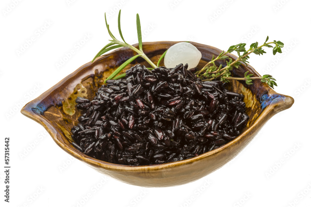 Black boiled rice Black boiled rice