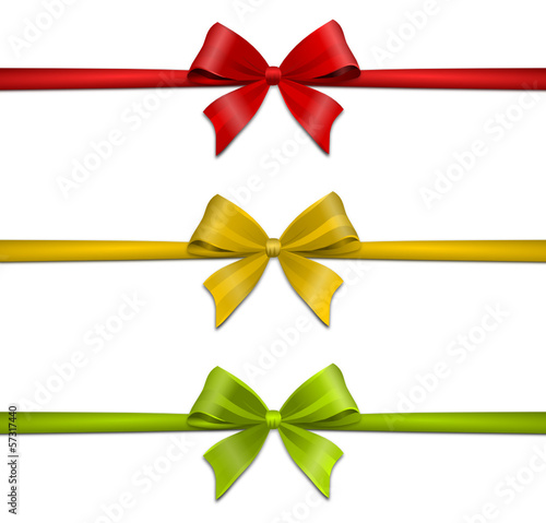 Bunte Schleife im Set