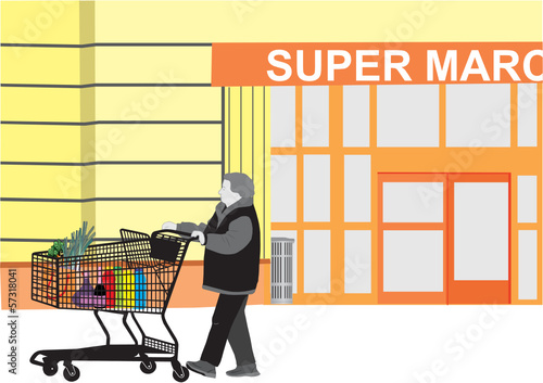 MAMIE AU SUPERMARCHE
