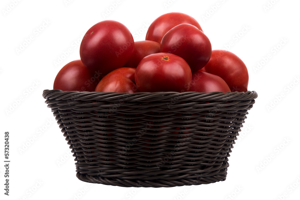 basket with tomatoes basket with tomatoes