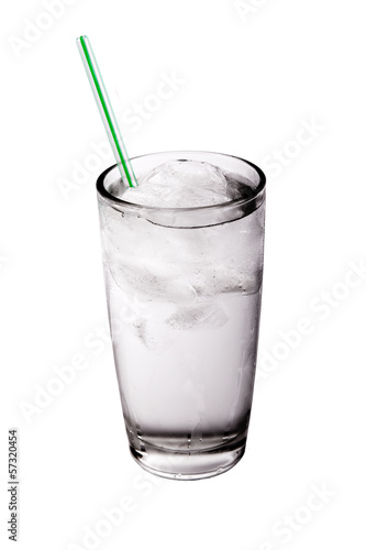 glass filled with water and ice