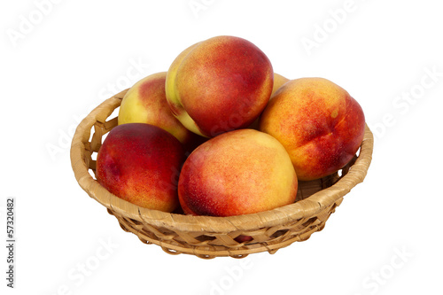 nectarines in basket