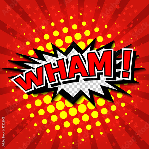 Wham! - Comic Speech Bubble, Cartoon