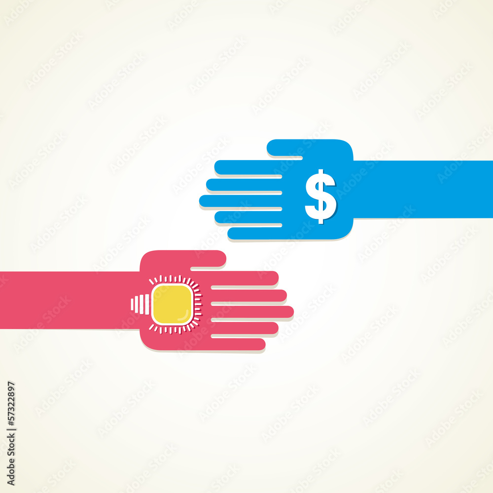 exchange new idea and dollar vector exchange new idea and dollar vector