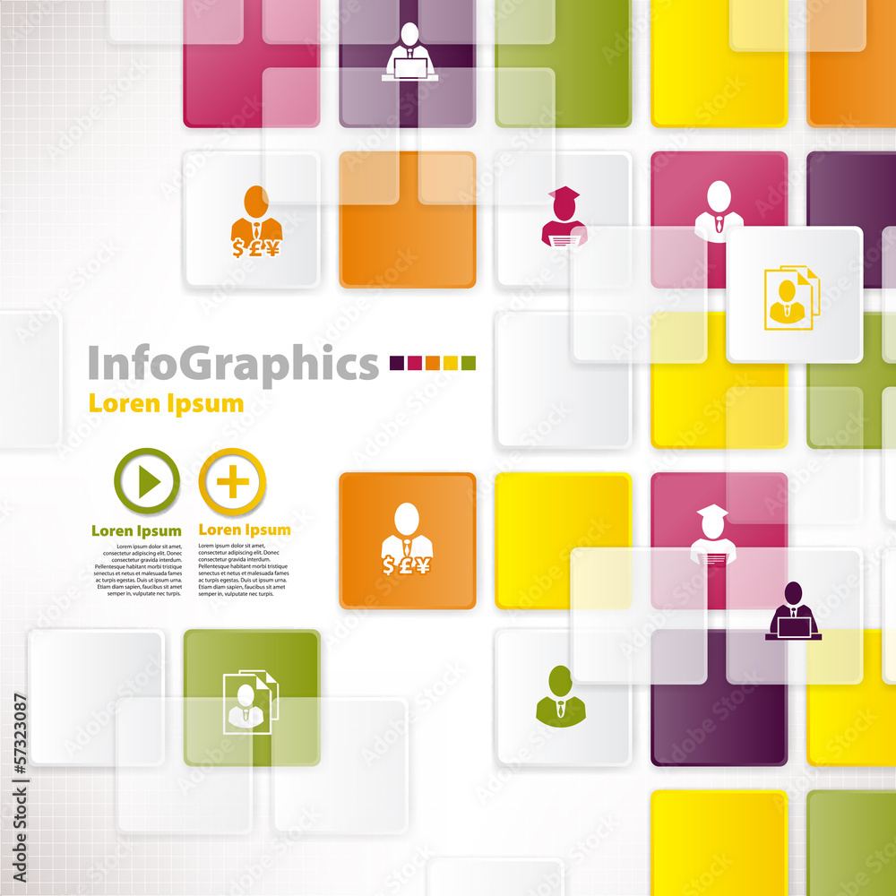 Modern infographic template for business design with background