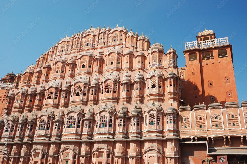 Hawa Mahal, or Palace of Breeze in Jaipur,Rajasthan,India,unesco