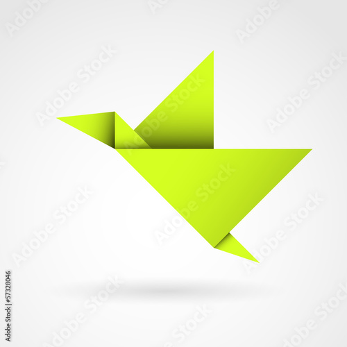 logo ptak origami