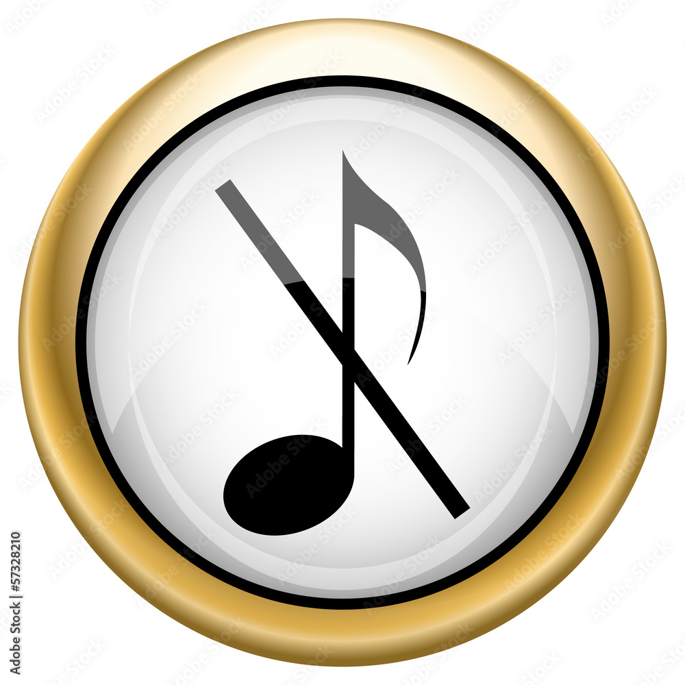 Musical note - no sound icon Musical note - no sound icon