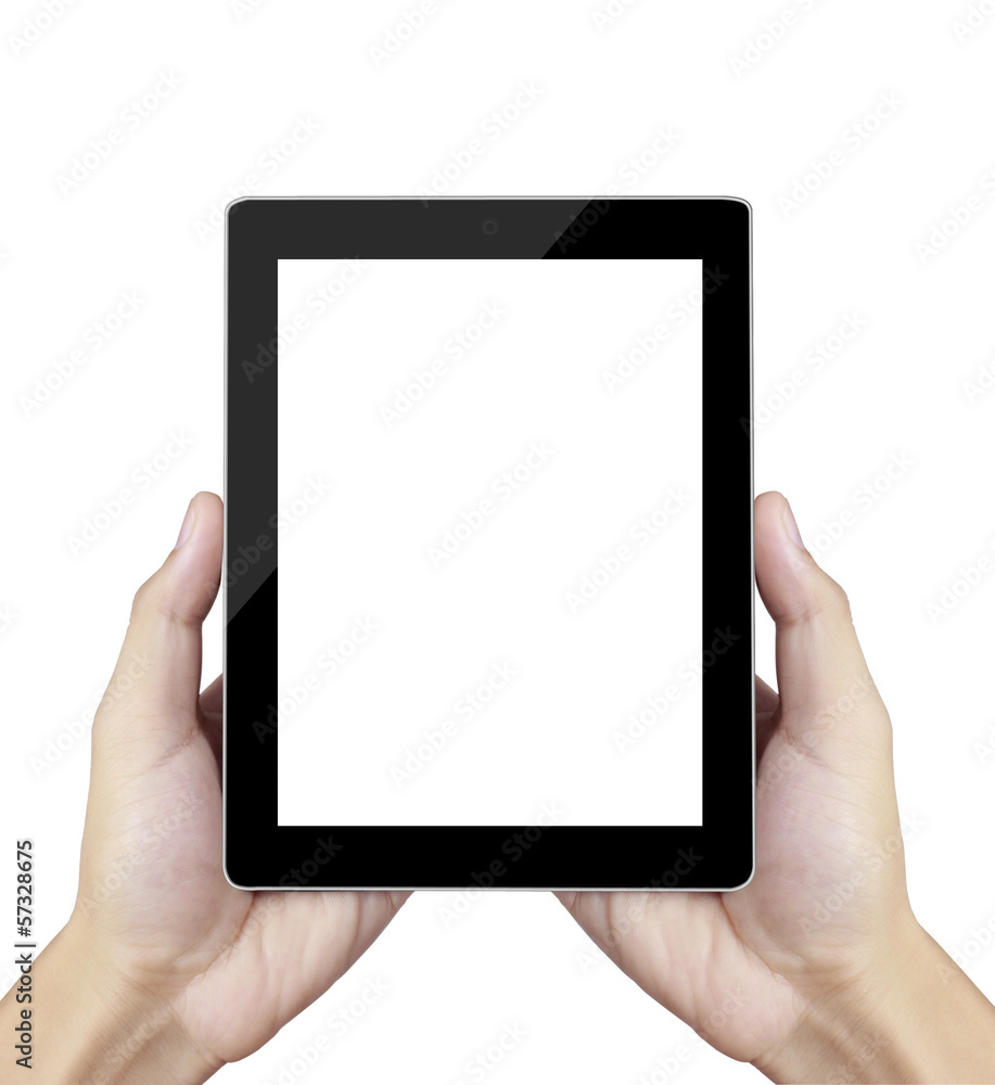 touch- tablet in hands touch- tablet in hands
