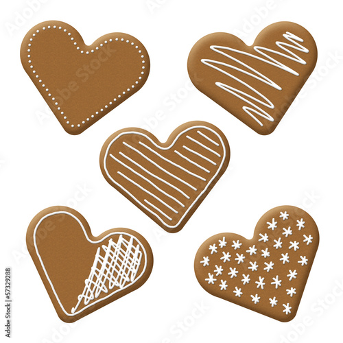 christmas heart gingerbread