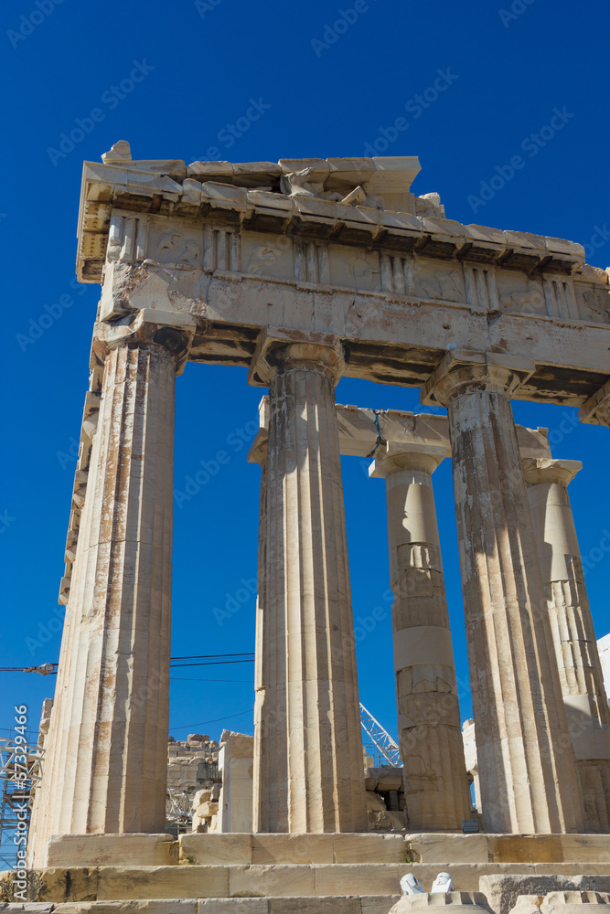 Parthenon temple in Acropolis at Athens, Greece Parthenon temple in Acropolis at Athens, Greece