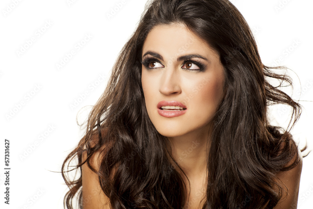 portrait of a beautiful sad girl with strong emotions portrait of a beautiful sad girl with strong emotions
