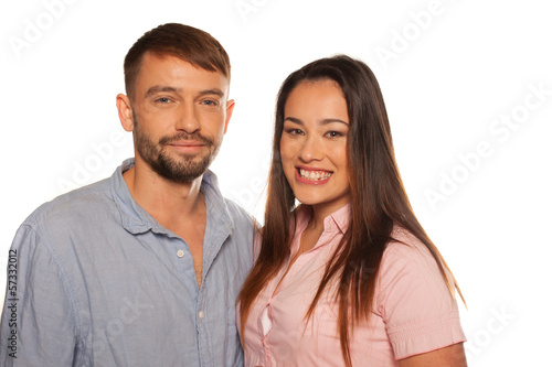 Attractive of a smiling young couple