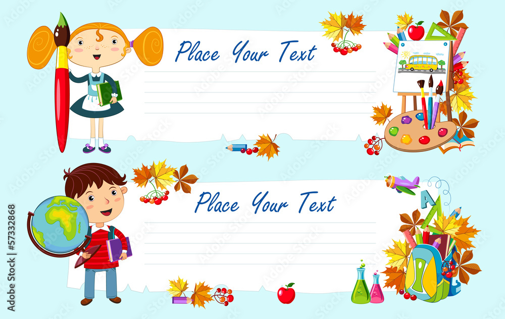 Back to school. Vector.