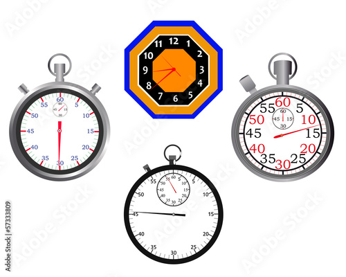 stop watches and clocks
