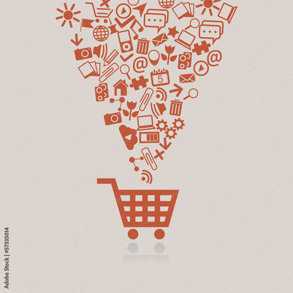 Shopping cart concept Shopping cart concept