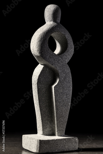 abstract sculpture on black background