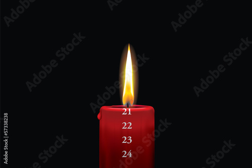 Red advent candle - december 21st
