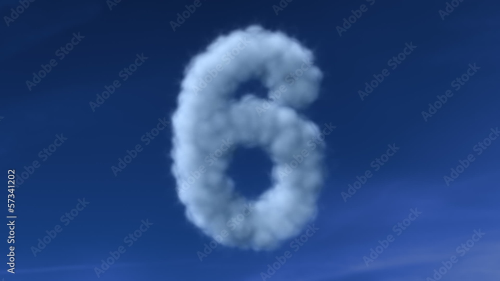 Counting 10 to 0 with clouds Counting 10 to 0 with clouds