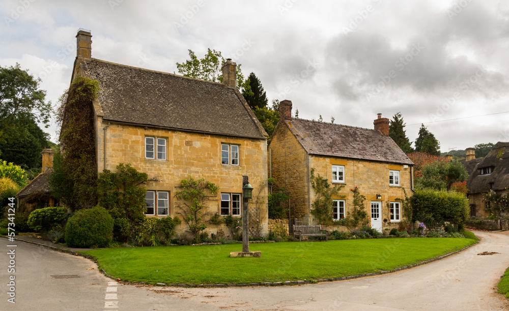 Old houses in Cotswold district of England Old houses in Cotswold district of England
