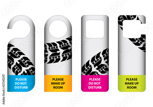 do not disturb door hanger with tire design
