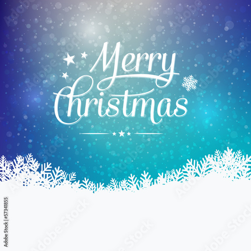 merry christmas colorful winter snowy background