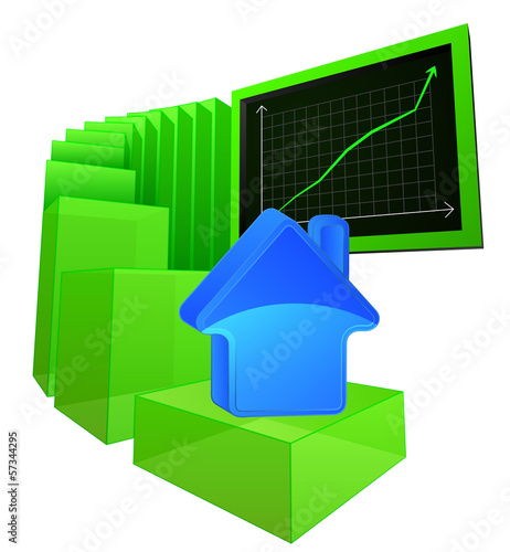 positive results of real estate market vector