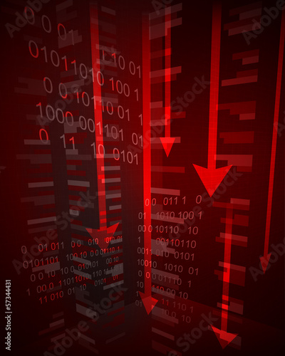 abstract negative business graph results vector illustration