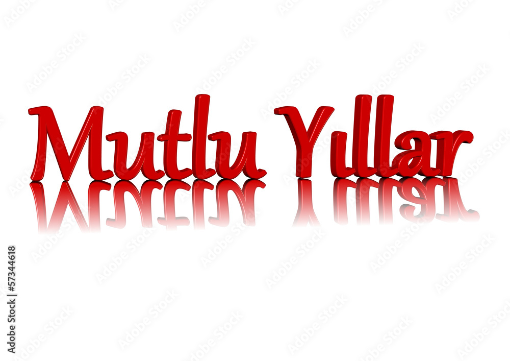 Fototapeta premium kırmızı mutlu yıllar