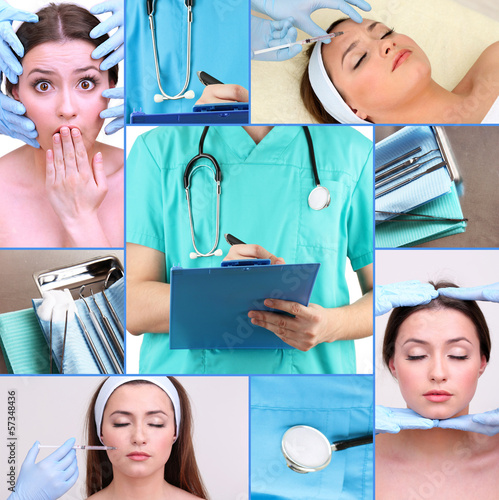 Plastic surgery collage
