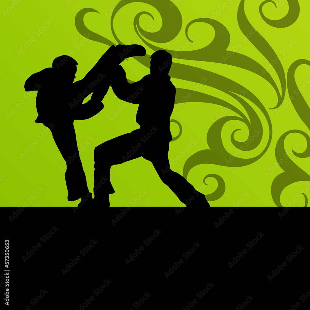 Active tae kwon do martial arts fighters combat fighting and kic Active tae kwon do martial arts fighters combat fighting and kic