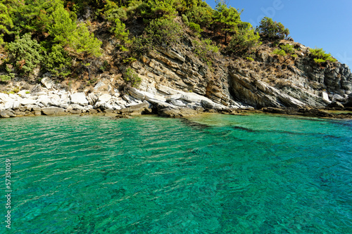 rocky beach at greece , thassos