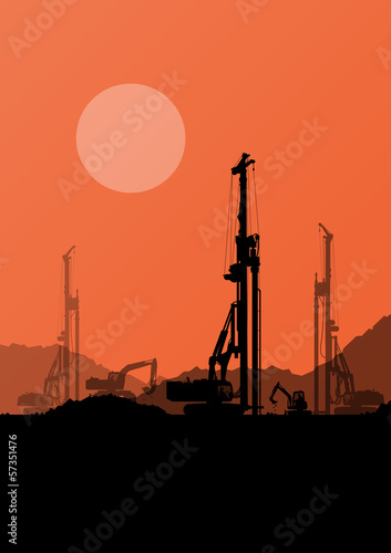 Excavator loaders, hydraulic pile drilling machines, tractors an