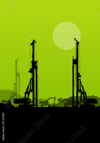 Excavator loaders, hydraulic pile drilling machines, tractors an