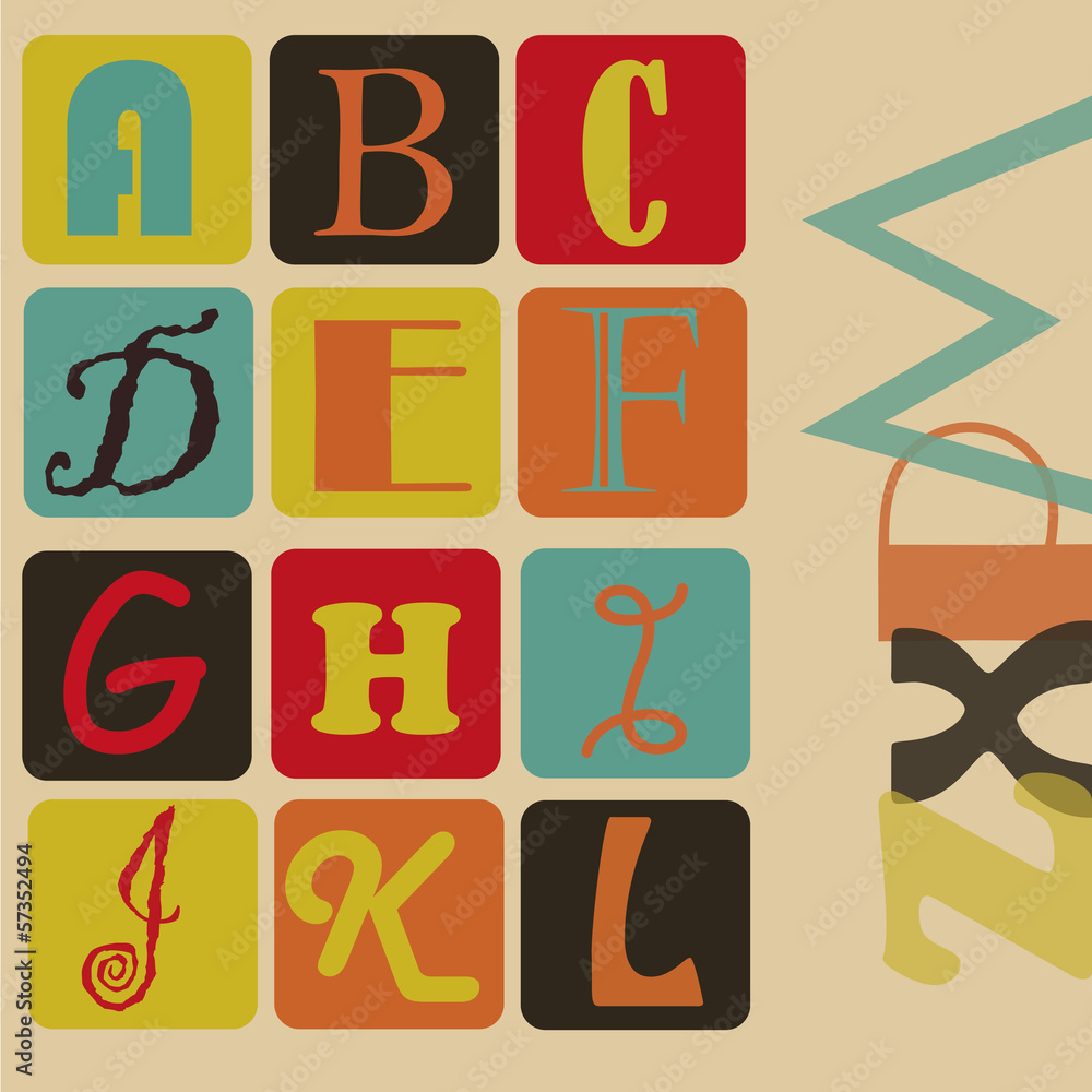 colored alphabet colored alphabet