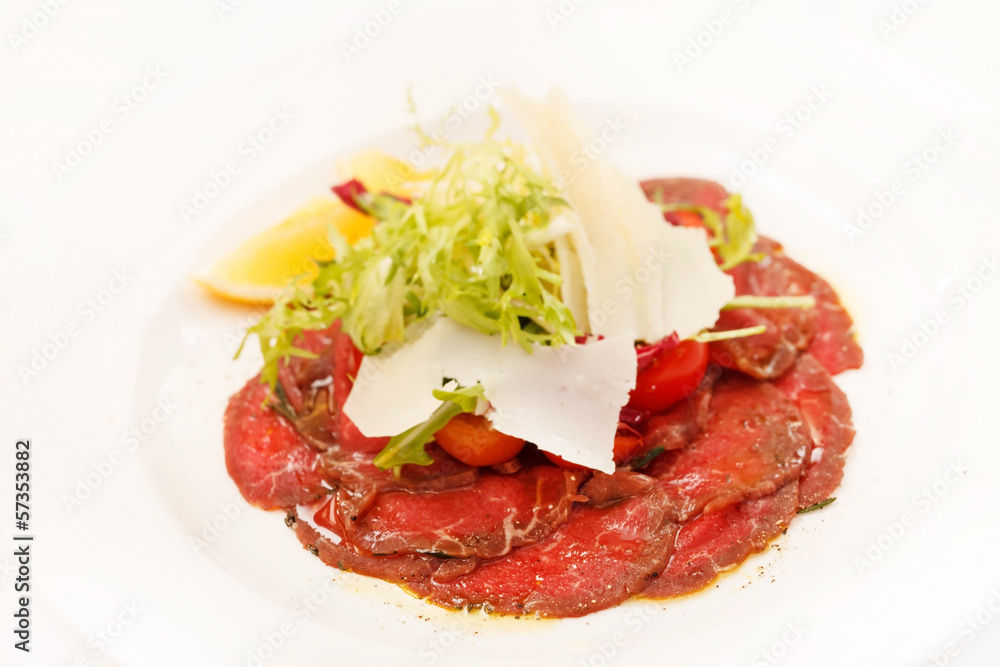 Meat Carpaccio with Parmesan Cheese Meat Carpaccio with Parmesan Cheese