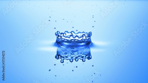 Blauer Wassertropfen