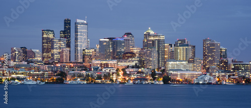 Seattle Skyline Downtown Office Buildings Modern Architecture