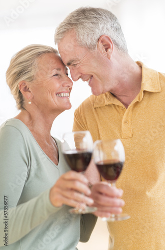 Couple Toasting Wineglasses At Home © tmc_photos