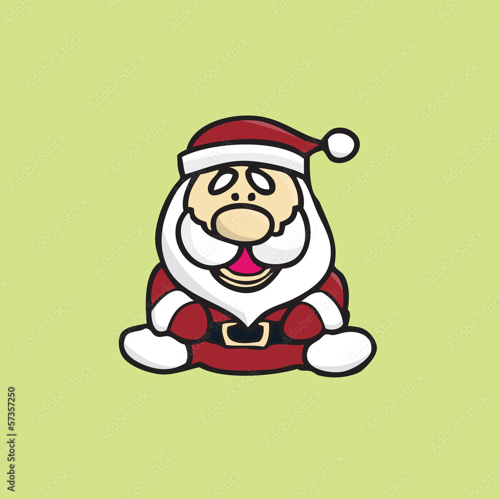Santa claus smiling and sitting Santa claus smiling and sitting