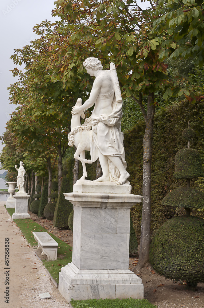 the statue in the park of Versailles